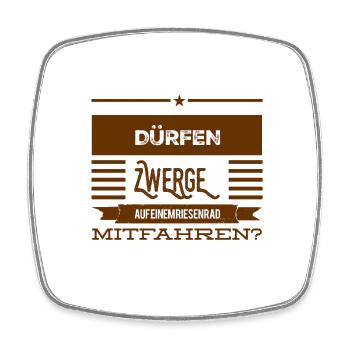 Zwerge fahren Riesenrad - Viereckiger Kühlschrankmagnet - Weiß - Vorne