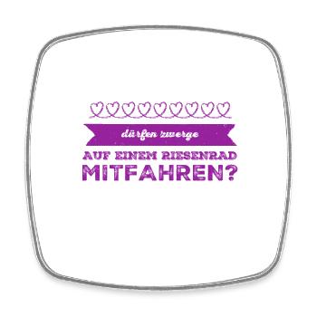 wer darf mitfahren? - Viereckiger Kühlschrankmagnet - Weiß - Vorne