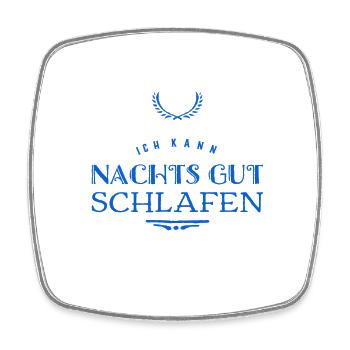 I sleep very well - Square fridge magnet - white - Front