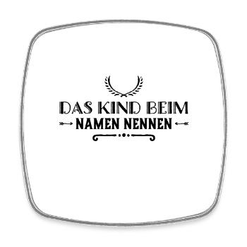 ich liebe die Wahrheit - Viereckiger Kühlschrankmagnet - Weiß - Vorne