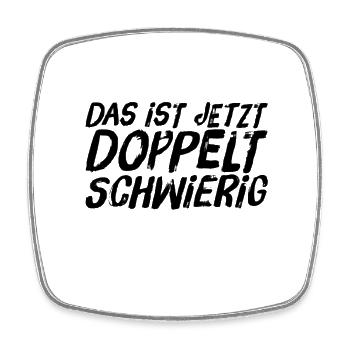 higher difficulty - Square fridge magnet - white - Front