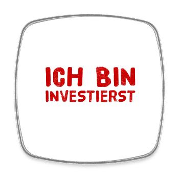 Investing is always possible - Square fridge magnet - white - Front