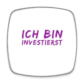Investing is wonderful - Square fridge magnet - white - Front