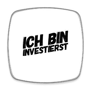 Investing is always possible - Square fridge magnet - white - Front