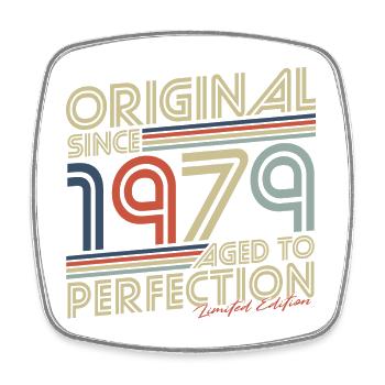 Original 1979 Vintage Vintage rétro anniversaire - Magnet carré - blanc - Devant