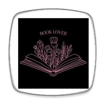 Book Lover - Viereckiger Kühlschrankmagnet - Weiß - Vorne