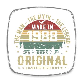 Original 1988 Retro 1988 Birthday Gift 1988 - Square fridge magnet - white - Front