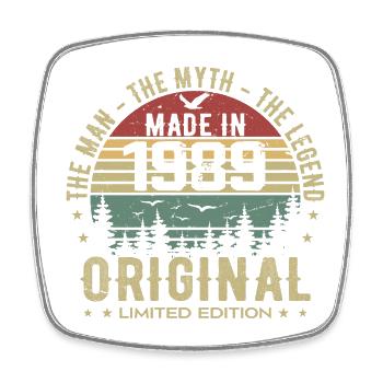 Original 1989 Retro 1989 Cadeau Anniversaire 1989 - Magnet carré - blanc - Devant