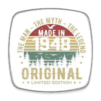 Original 1948 Retro 1948 Birthday Gift 1948 - Square fridge magnet - white - Front