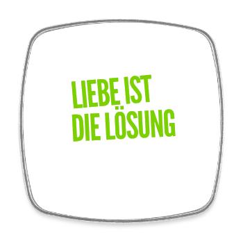 die Liebe ist wundervoll - Viereckiger Kühlschrankmagnet - Weiß - Vorne