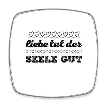 die Liebe ist wunderbar - Viereckiger Kühlschrankmagnet - Weiß - Vorne