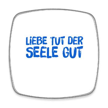 Love heals - Square fridge magnet - white - Front