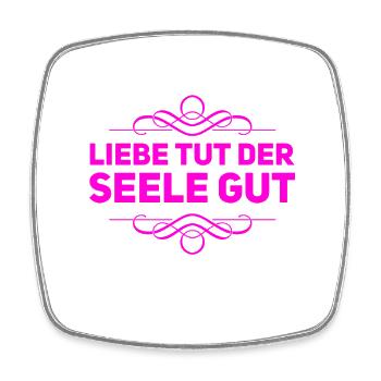 Love is a miracle - Square fridge magnet - white - Front