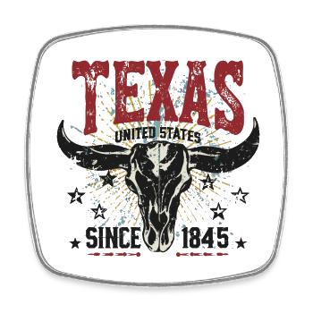 Texas, United States Since 1845 USA America - Square fridge magnet - white - Front