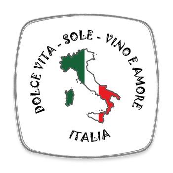 Amore Vino and Sole in Italy. - Square fridge magnet - white - Front