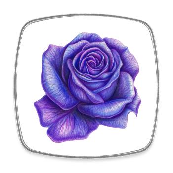 Lila Rose - Viereckiger Kühlschrankmagnet - Weiß - Vorne