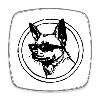 Chihuahua - Square fridge magnet - white - Front