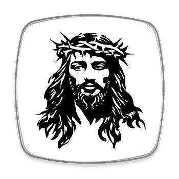 Jesus Christus Katholisch Religion Christentum - Viereckiger Kühlschrankmagnet - Weiß - Vorne