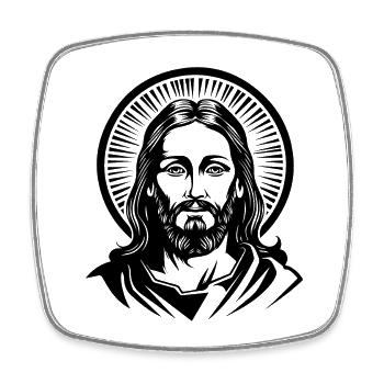 Jesus Christus Katholisch Religion Christentum - Viereckiger Kühlschrankmagnet - Weiß - Vorne