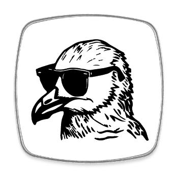 Gull - Square fridge magnet - white - Front