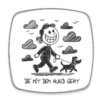 Lustiger Hunde Spruch für Hundeliebhaber - Viereckiger Kühlschrankmagnet - Weiß - Vorne