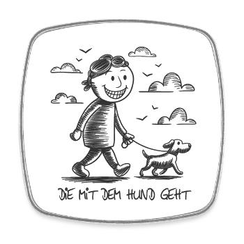 Lustiger Hunde Spruch für Hundeliebhaber - Viereckiger Kühlschrankmagnet - Weiß - Vorne