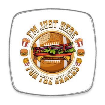 American Football at Just Here For The Snacks - Square fridge magnet - white - Front