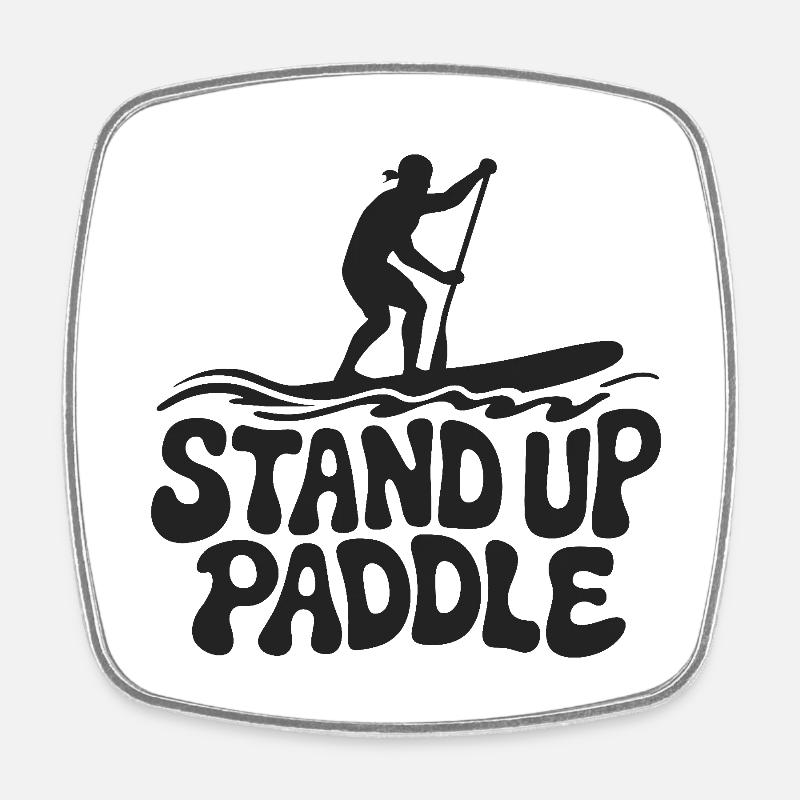 SUP Stand Up Paddle - Magnet carré - blanc