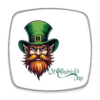 Leprechaun St. Patrick's Day - Irish Happiness - Square fridge magnet - white - Front