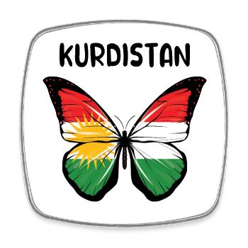 Kurdistan Flag Bakur Bashur Rojava Rojhlt Newroz - Square fridge magnet - white - Front