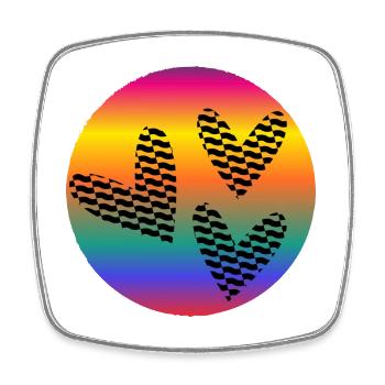 VALENTINSTAG. HERZ. ICH LIEBE DICH. ICH LIEBE DICH - Viereckiger Kühlschrankmagnet - Weiß - Vorne