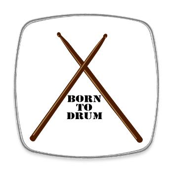 Drums , Drummers , Drums (25) - Square fridge magnet - white - Front