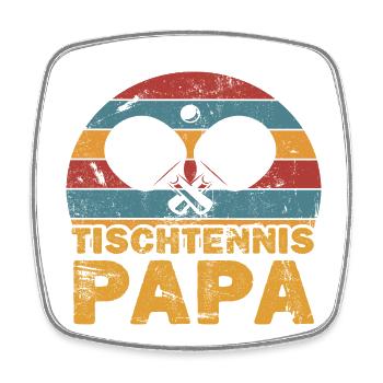 Tischtennis Papa Tischtennisspieler Vater Spruch - Viereckiger Kühlschrankmagnet - Weiß - Vorne
