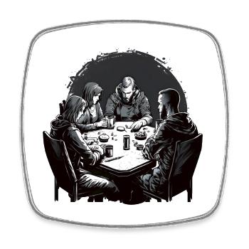 Role player LARP Role playing gamer - Square fridge magnet - white - Front