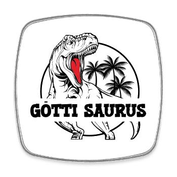 Bescht Götti Saurus Patenonkel Schweiz Schweizer - Viereckiger Kühlschrankmagnet - Weiß - Vorne