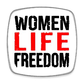 Women life freedom - Viereckiger Kühlschrankmagnet - Weiß - Vorne