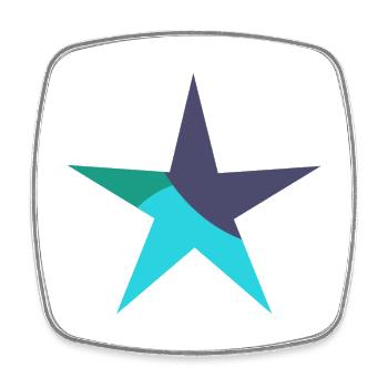 STAR. STARS. STAR. FEAST. ANNIVERSARY. CHRISTMAS - Square fridge magnet - white - Front