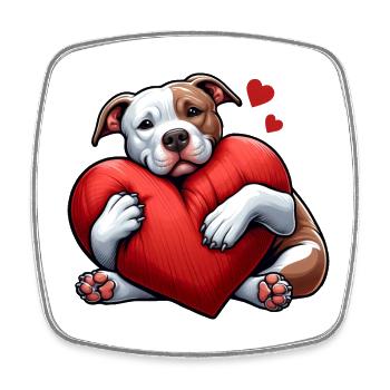 Cadeaux de propriétaire de pitbull - Magnet carré - blanc - Devant