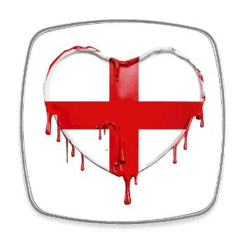 DRAPEAU ANGLAIS DRAPEAU ANGLETERRE - Magnet carré - blanc - Devant