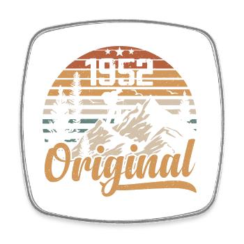 Original 1952 Retro 1952 Jahrgang 1952 Jubiläum - Viereckiger Kühlschrankmagnet - Weiß - Vorne
