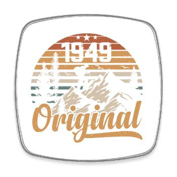 Original 1949 Retro 1949 Jahrgang 1949 Geburtstag - Viereckiger Kühlschrankmagnet - Weiß - Vorne
