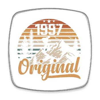 Original 1997 Retro 1997 Vintage 1997 Anniversaire - Magnet carré - blanc - Devant