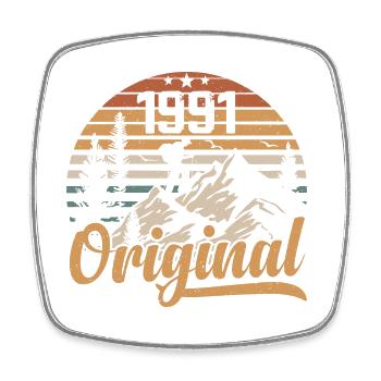 Original 1991 Retro 1991 Vintage 1991 Anniversary - Square fridge magnet - white - Front