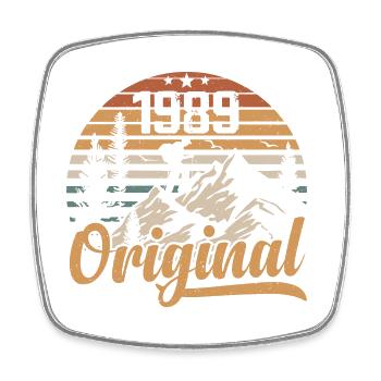 Original 1989 Retro 1989 Vintage 1989 Anniversaire - Magnet carré - blanc - Devant