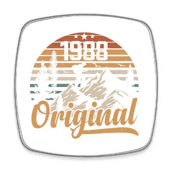 Original 1988 Retro 1988 Vintage 1988 Anniversaire - Magnet carré - blanc - Devant