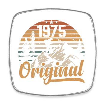 Original 1975 Retro 1975 Jahrgang 1975 Jubiläum - Viereckiger Kühlschrankmagnet - Weiß - Vorne