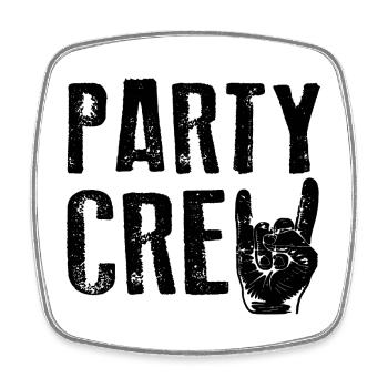 PARTY CREW Music Festival Celebrations - Square fridge magnet - white - Front