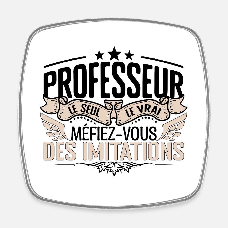 Professeur cadeau Professeur le vrai Professeur - Magnet carré - blanc