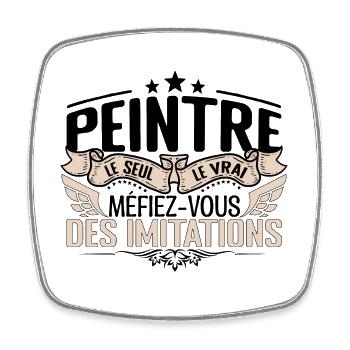 Peintre cadeau Peintre le vrai Peintre - Magnet carré - blanc - Devant