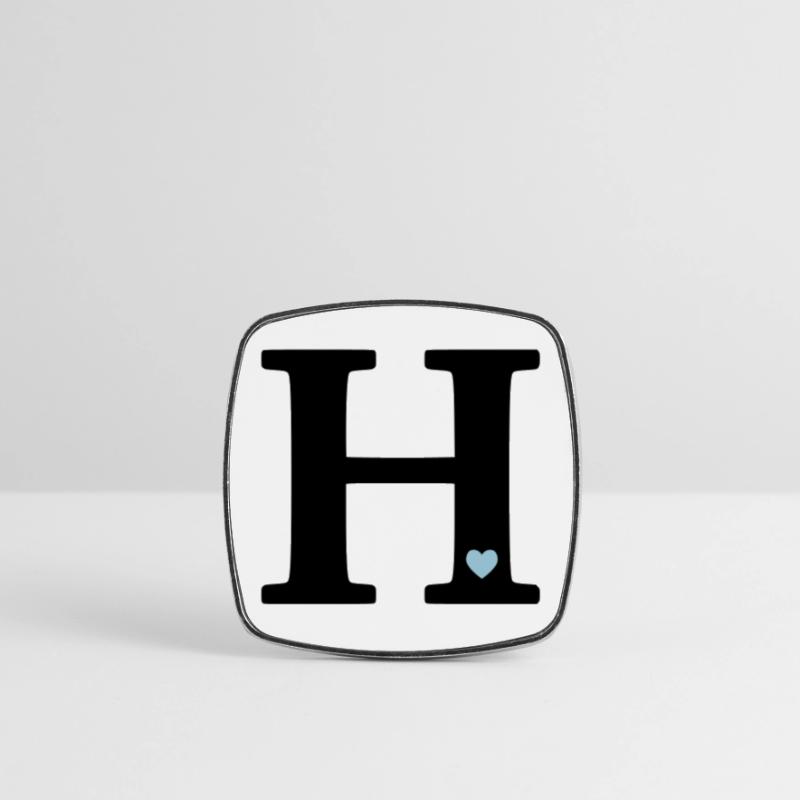 Letter H Initial letter Square fridge magnet